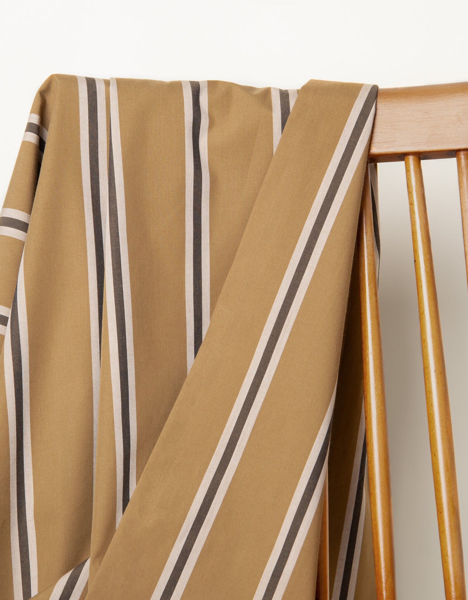 Atelier Brunette Cotton Fabric "Weave Line Iced Mocha"