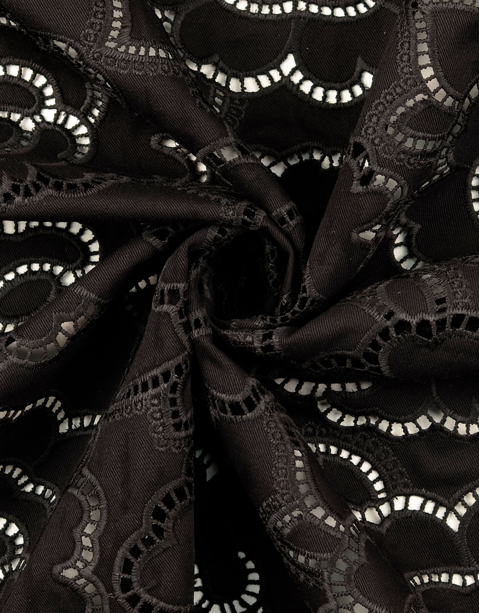Gabardine Embroderie - Black