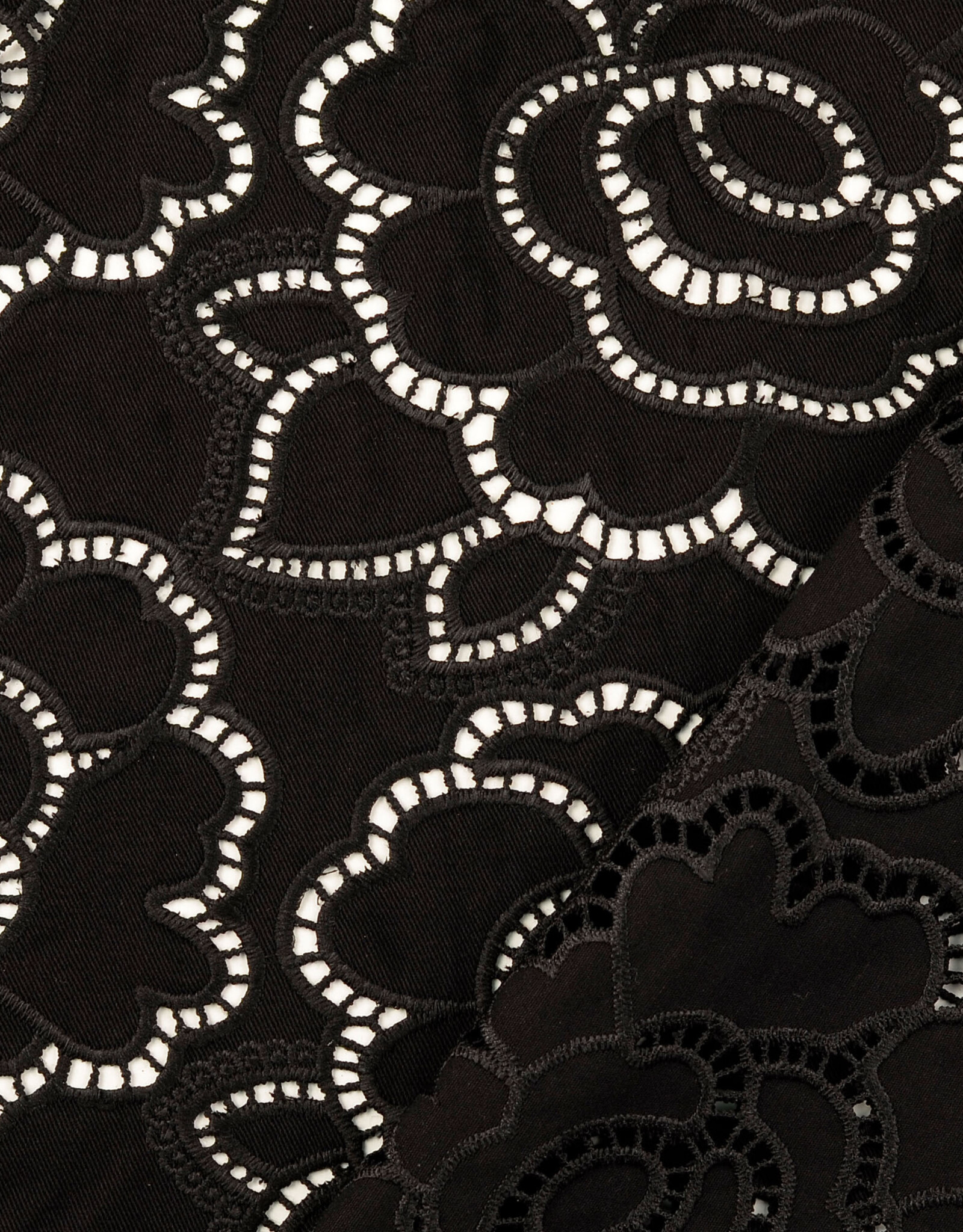 Gabardine Embroderie - Black