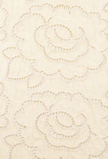 Gabardine Embroderie - Crème