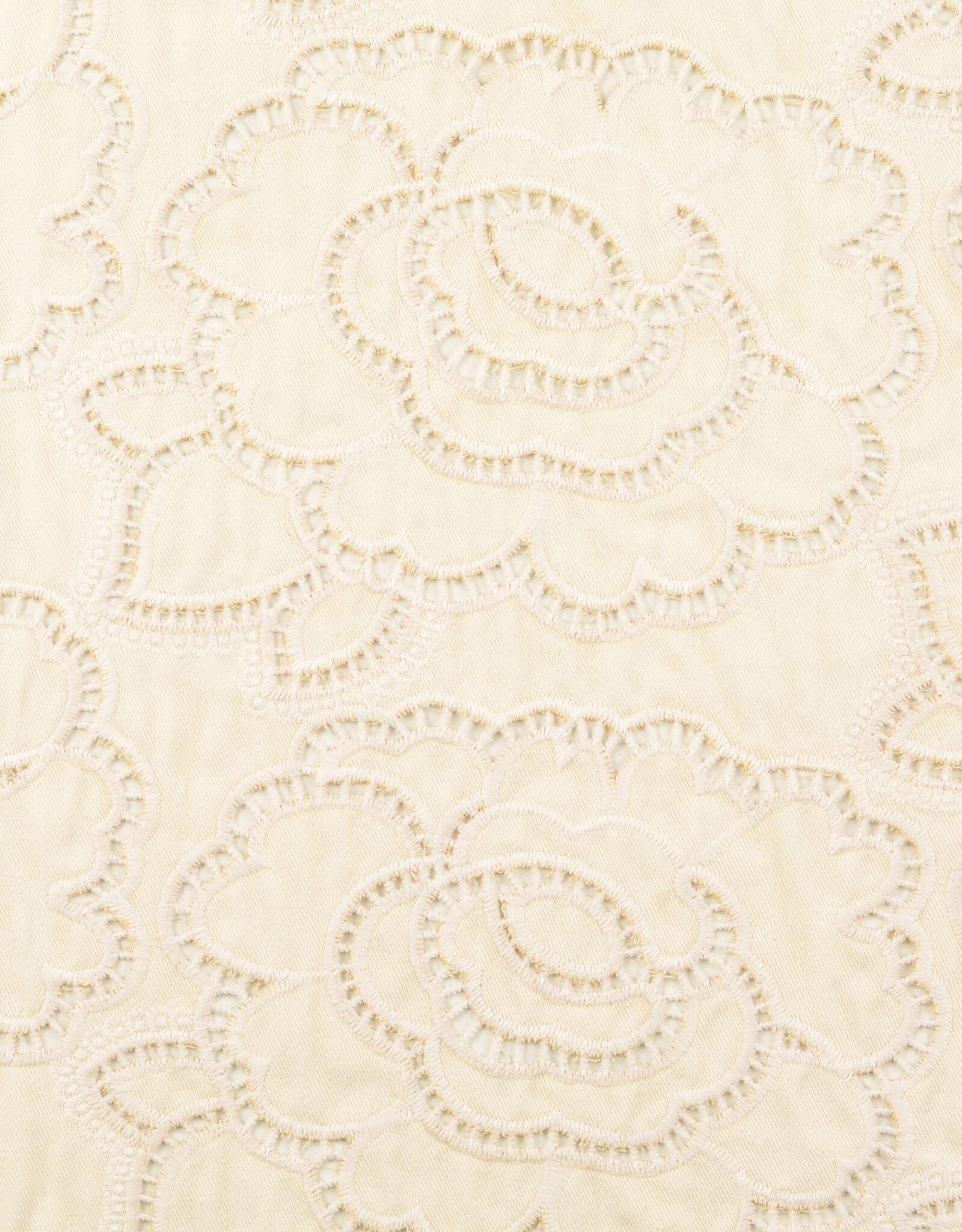 Gabardine Embroderie - Crème