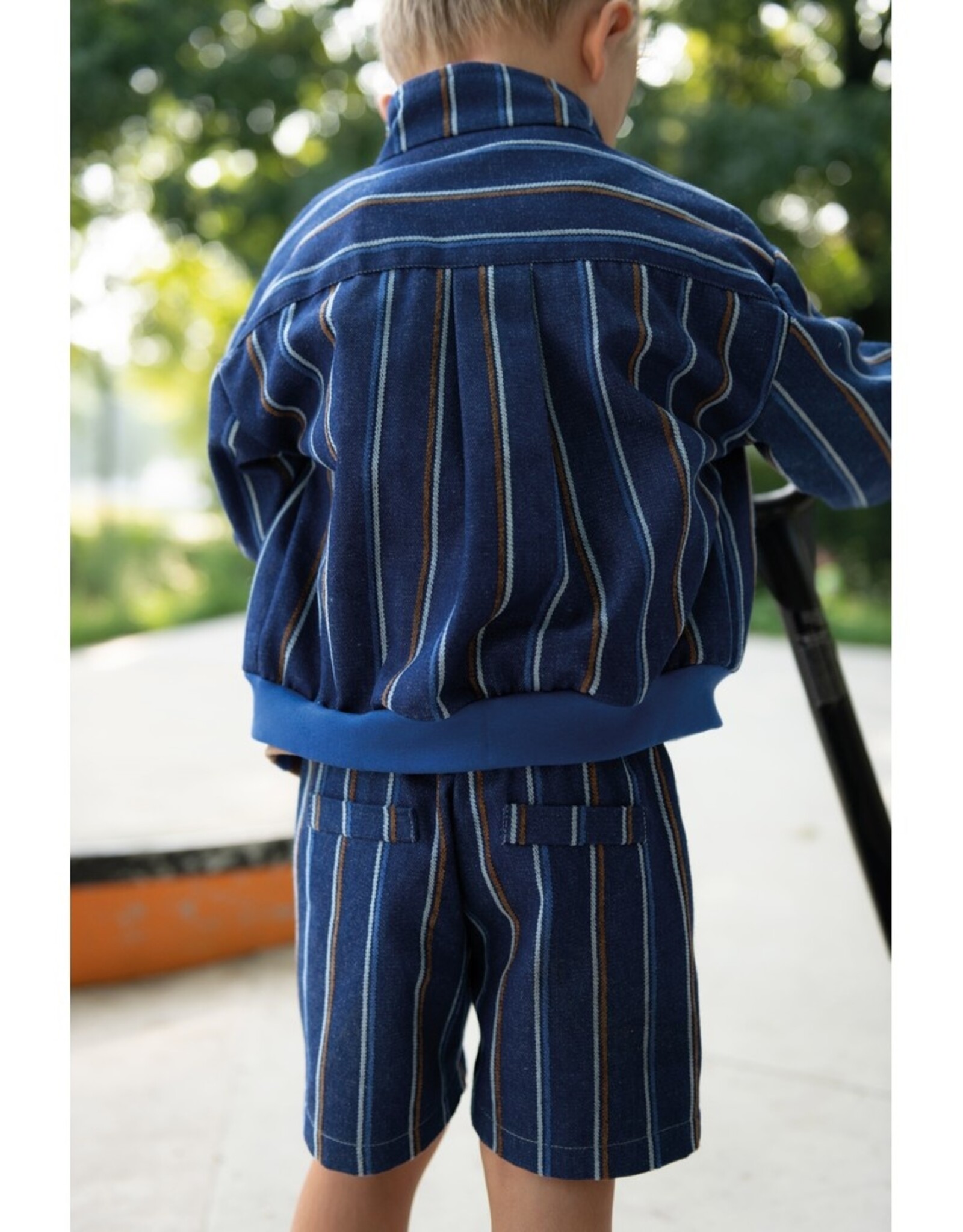 Jeans - Striped - Blue & Brown