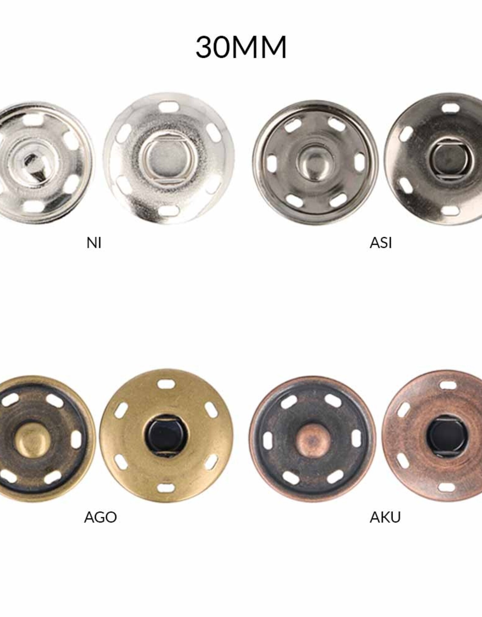 Drukknoop - maat 30mm