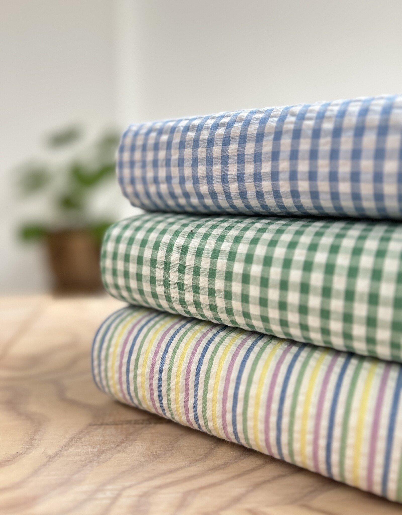 Seersucker - Vichy - Licht blauw - Copy