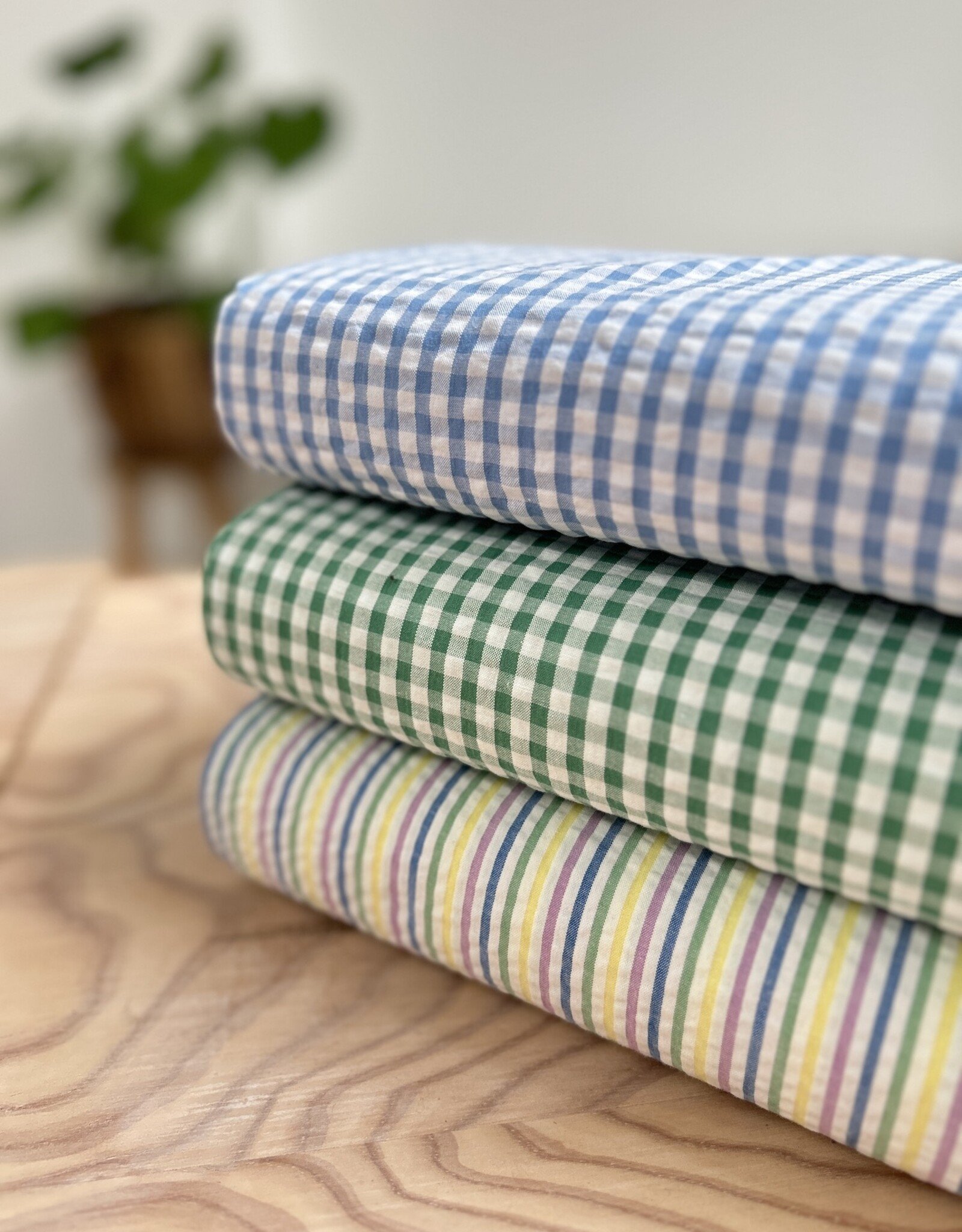 Seersucker - Vichy - Licht blauw - Copy