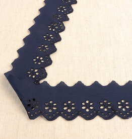 Broderie lint 6cm - Marineblauw