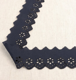 Broderie lint 6cm - Zwart