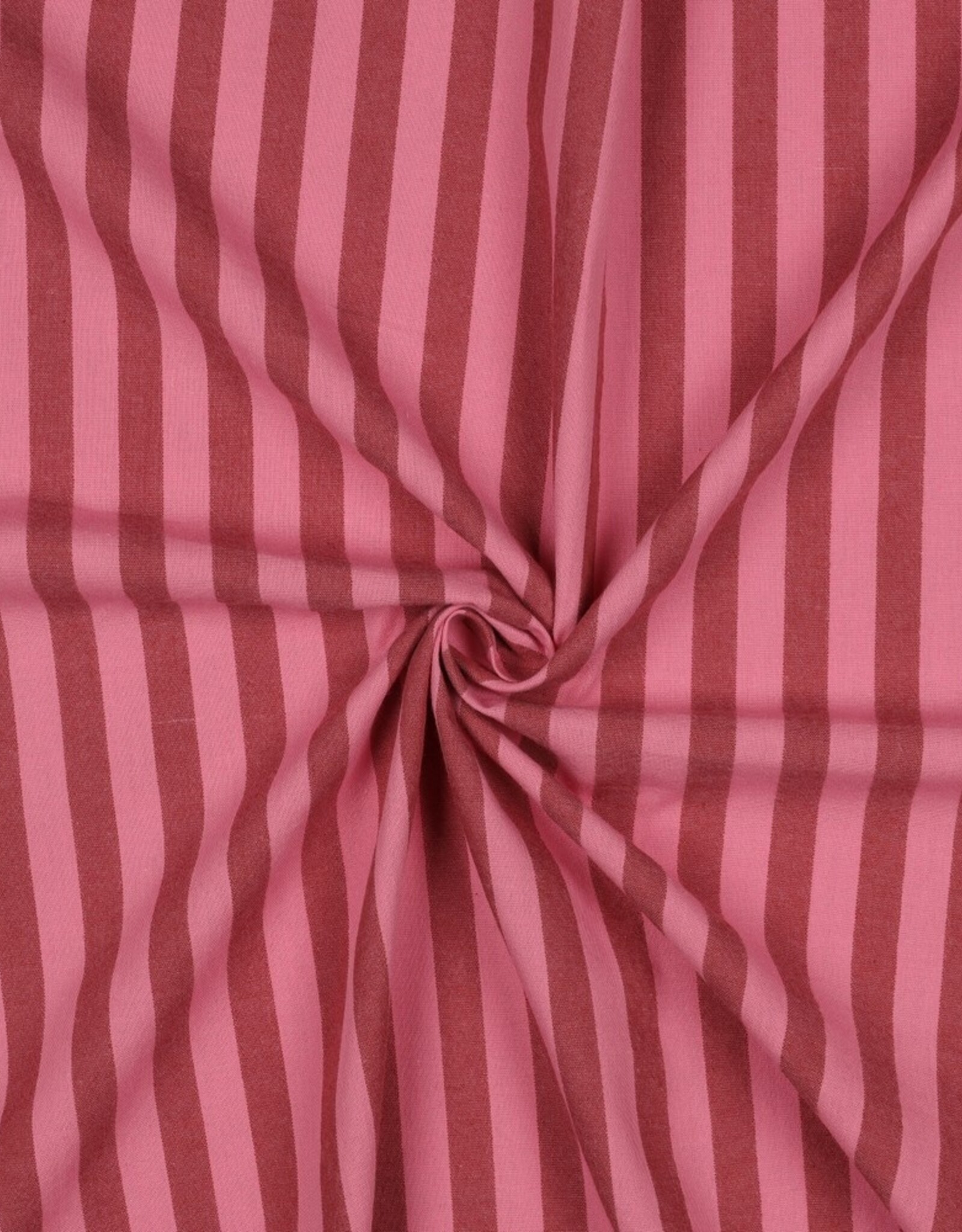 Katoen Streep - Yarn Dyed - Rose