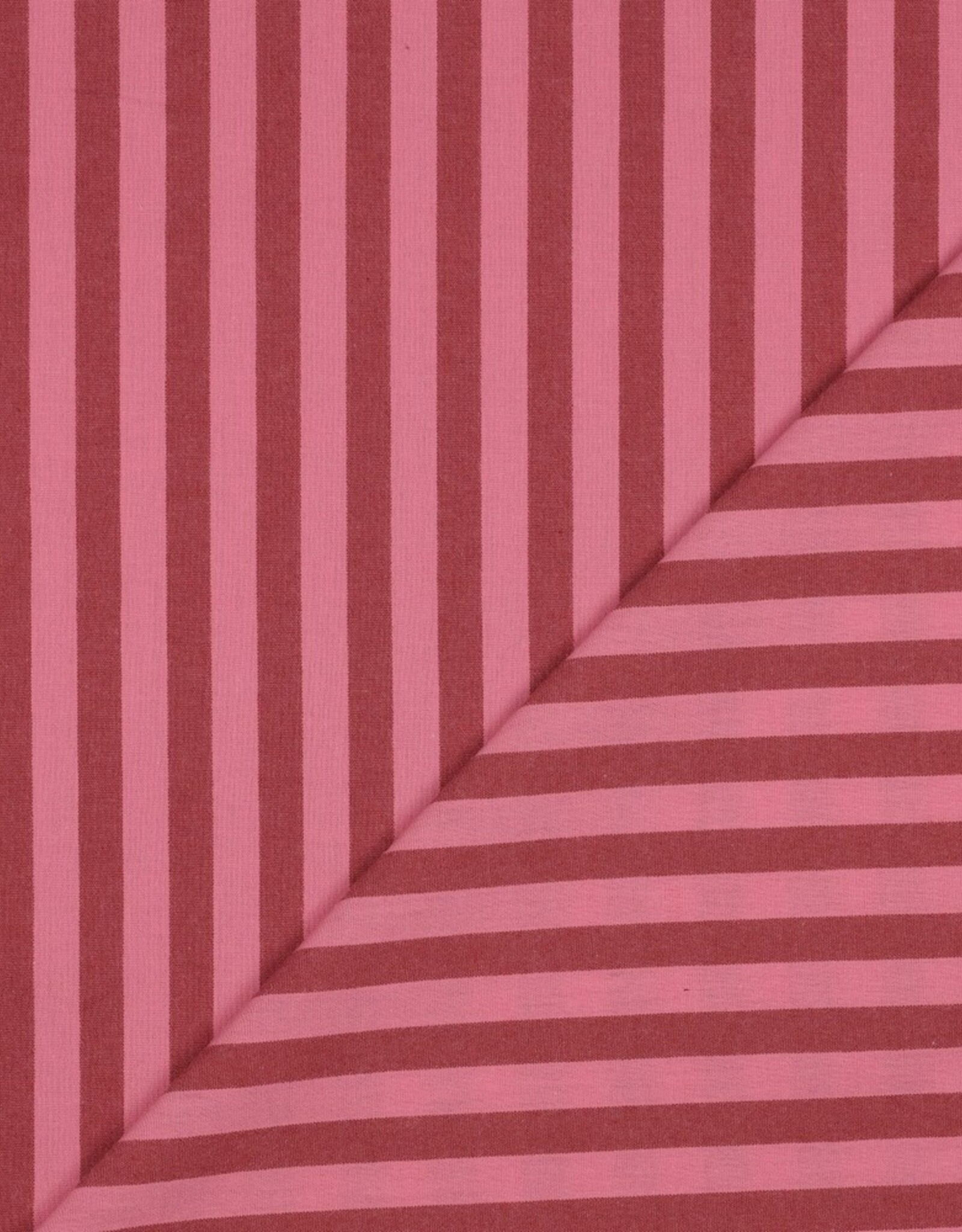 Katoen Streep - Yarn Dyed - Rose