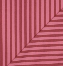 Katoen Streep - Yarn Dyed - Rose