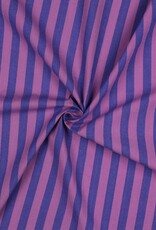 Katoen Streep - Yarn Dyed - Kobalt