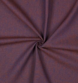 Linnen Katoen - Blue Brown Melee