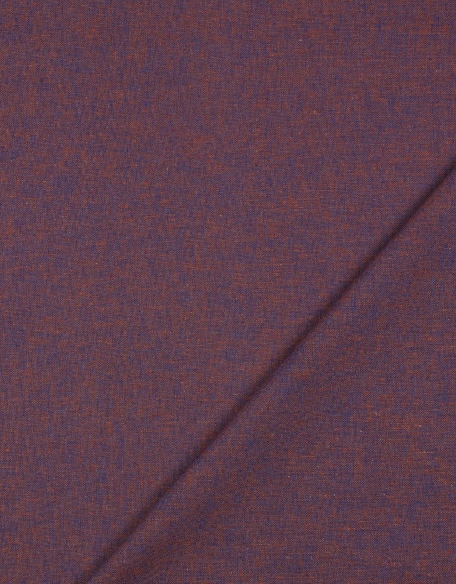 Linnen Katoen - Blue Brown Melee