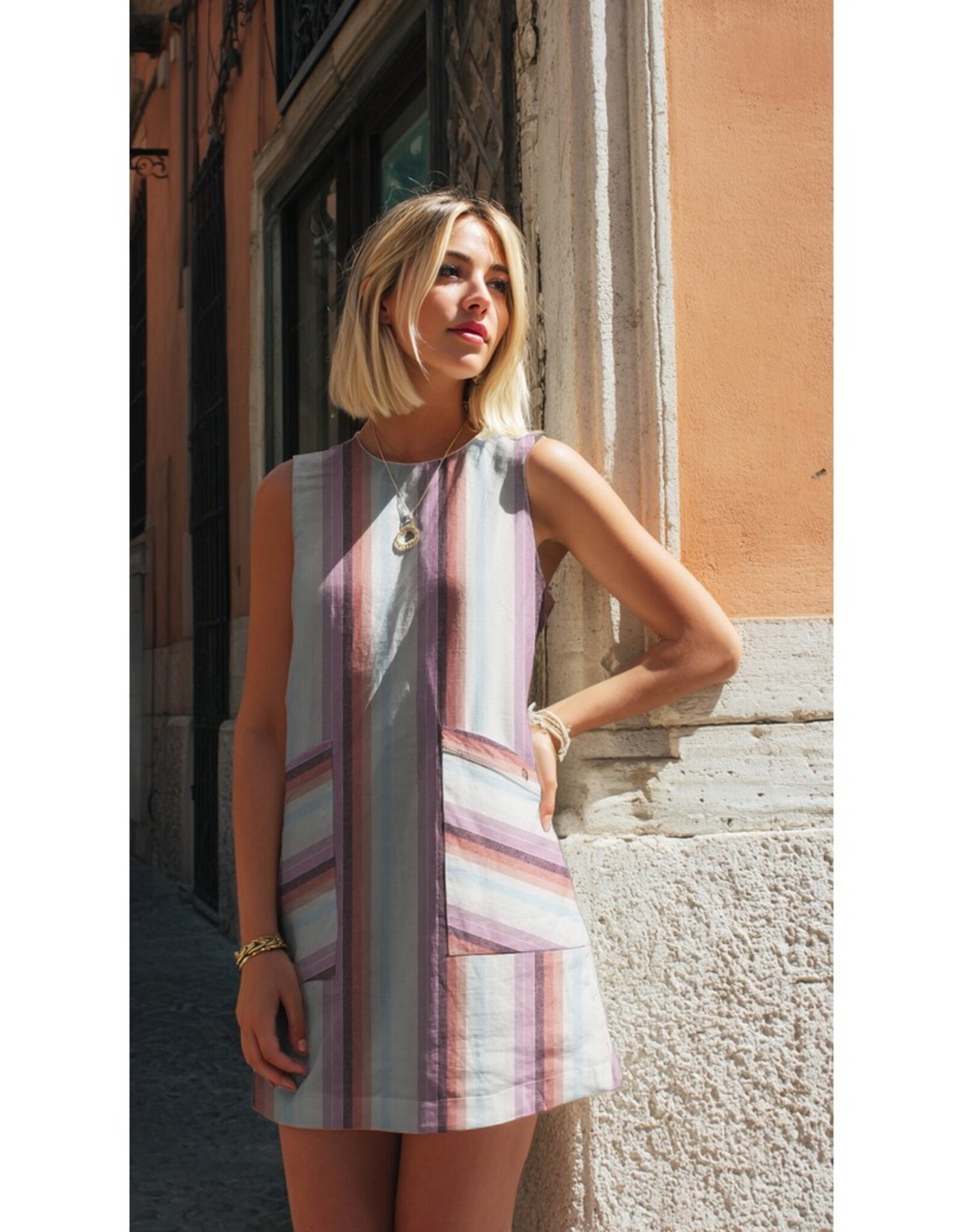 Katoen Streep - Multicolor