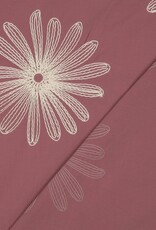Katoen - Daisy Broderie - Mauve