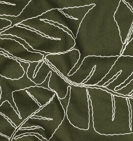 Linnen Viscose - Green - Leaves