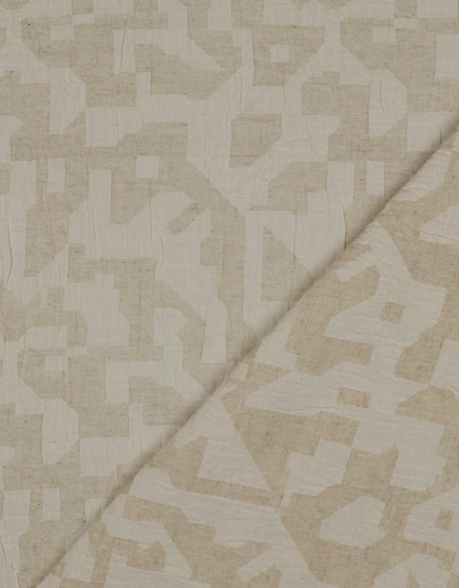 Linnen Katoen - Shapes - Naturel