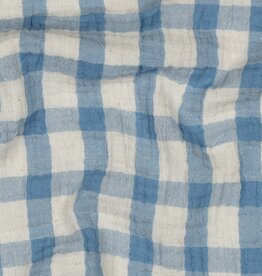 Double Gauze - Grand Vichy - Blue