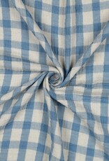 Double Gauze - Grand Vichy - Blue