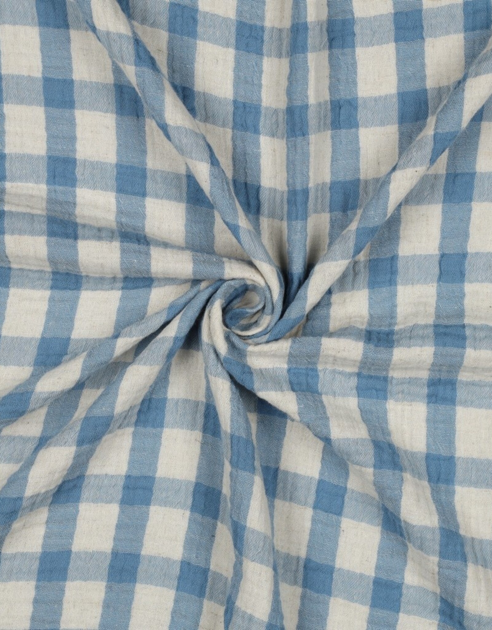 Double Gauze - Grand Vichy - Blue