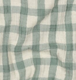Double Gauze - Grand Vichy - Sage