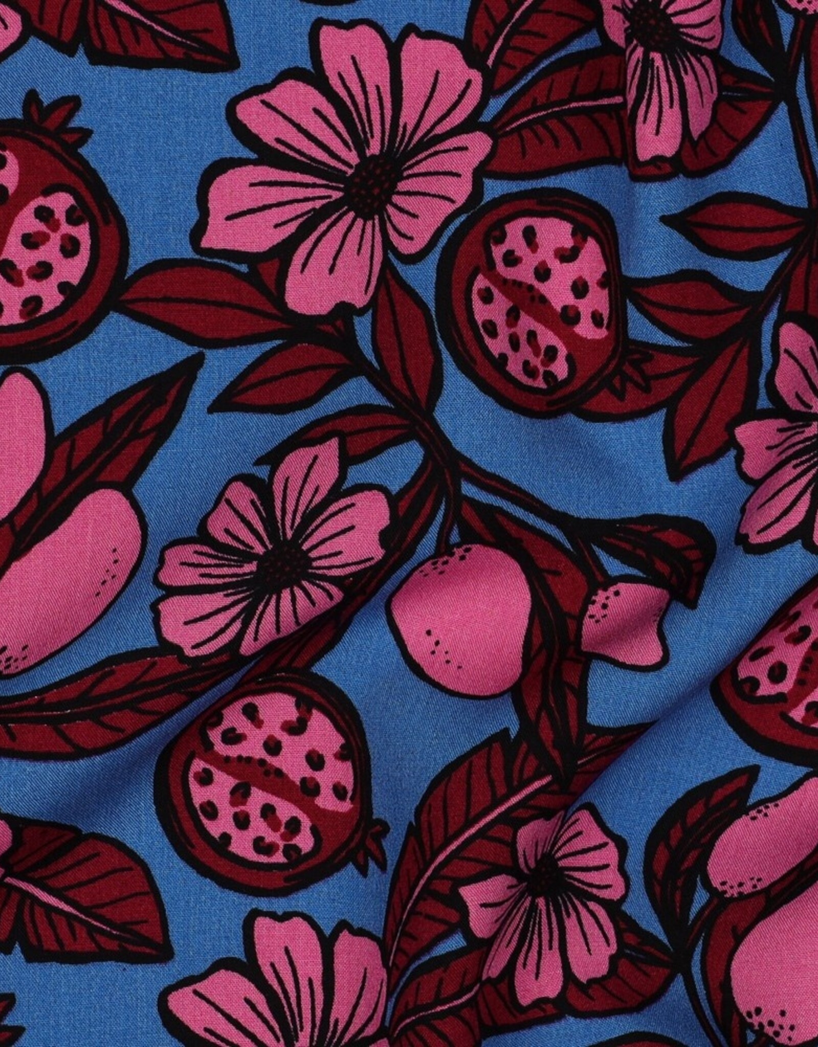 Viscose Poplin - Pomegranate