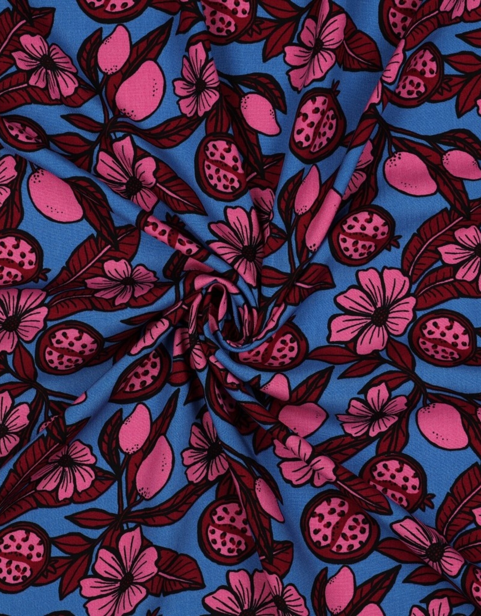 Viscose Poplin - Pomegranate