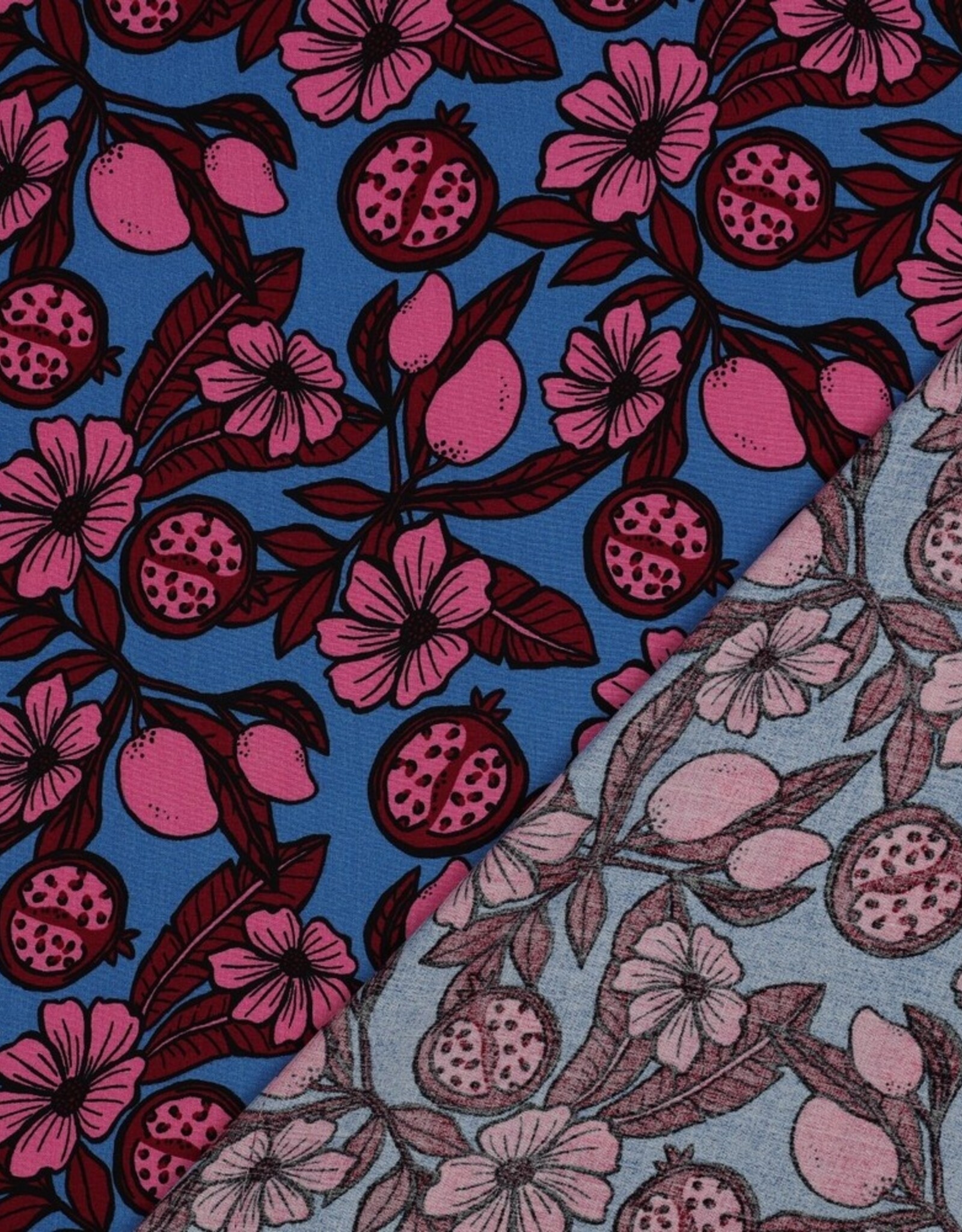 Viscose Poplin - Pomegranate