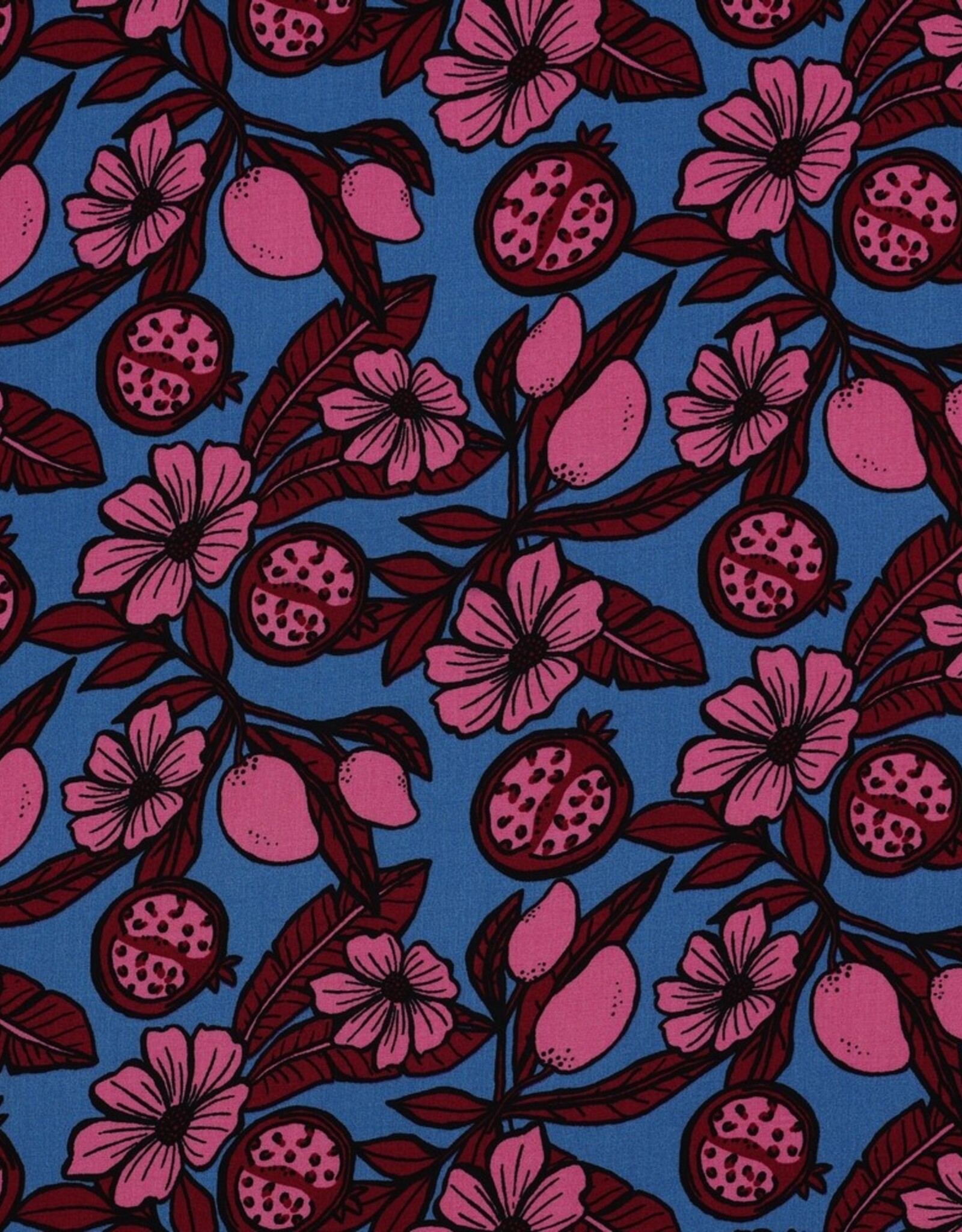 Viscose Poplin - Pomegranate