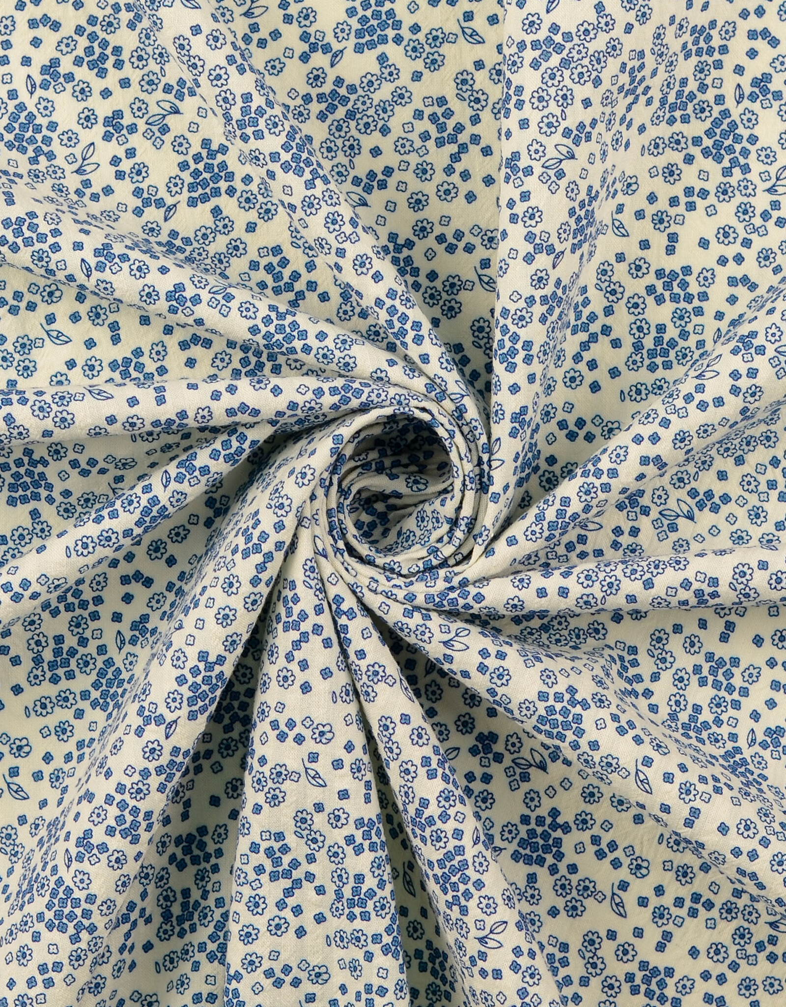 Seersucker - Flowerfield - Blue