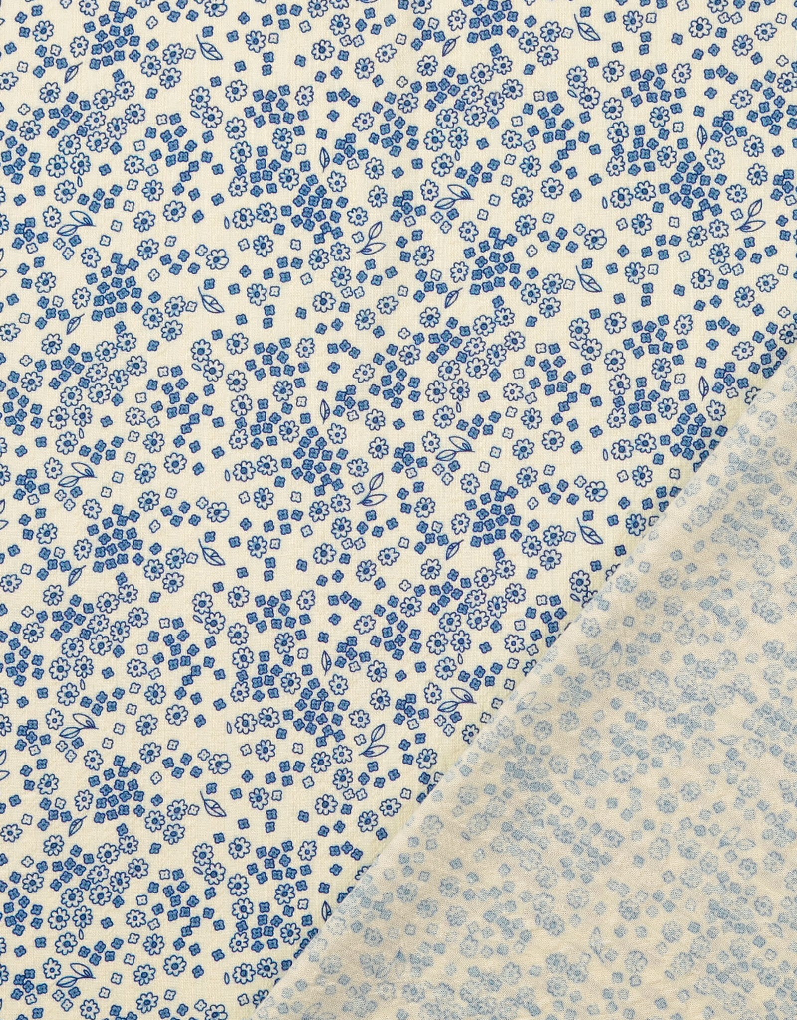 Seersucker - Flowerfield - Blue