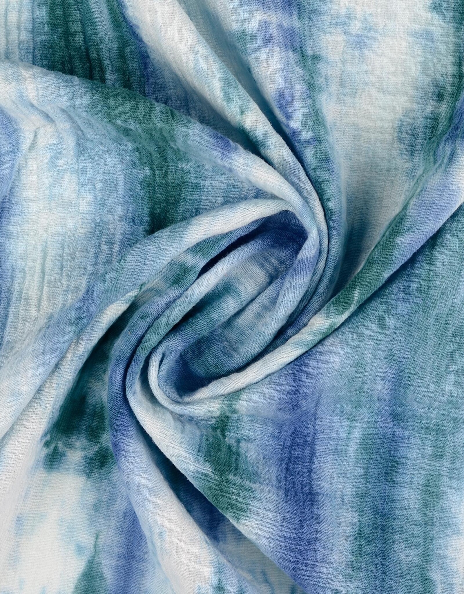 Double Gauze - Batik Blauw