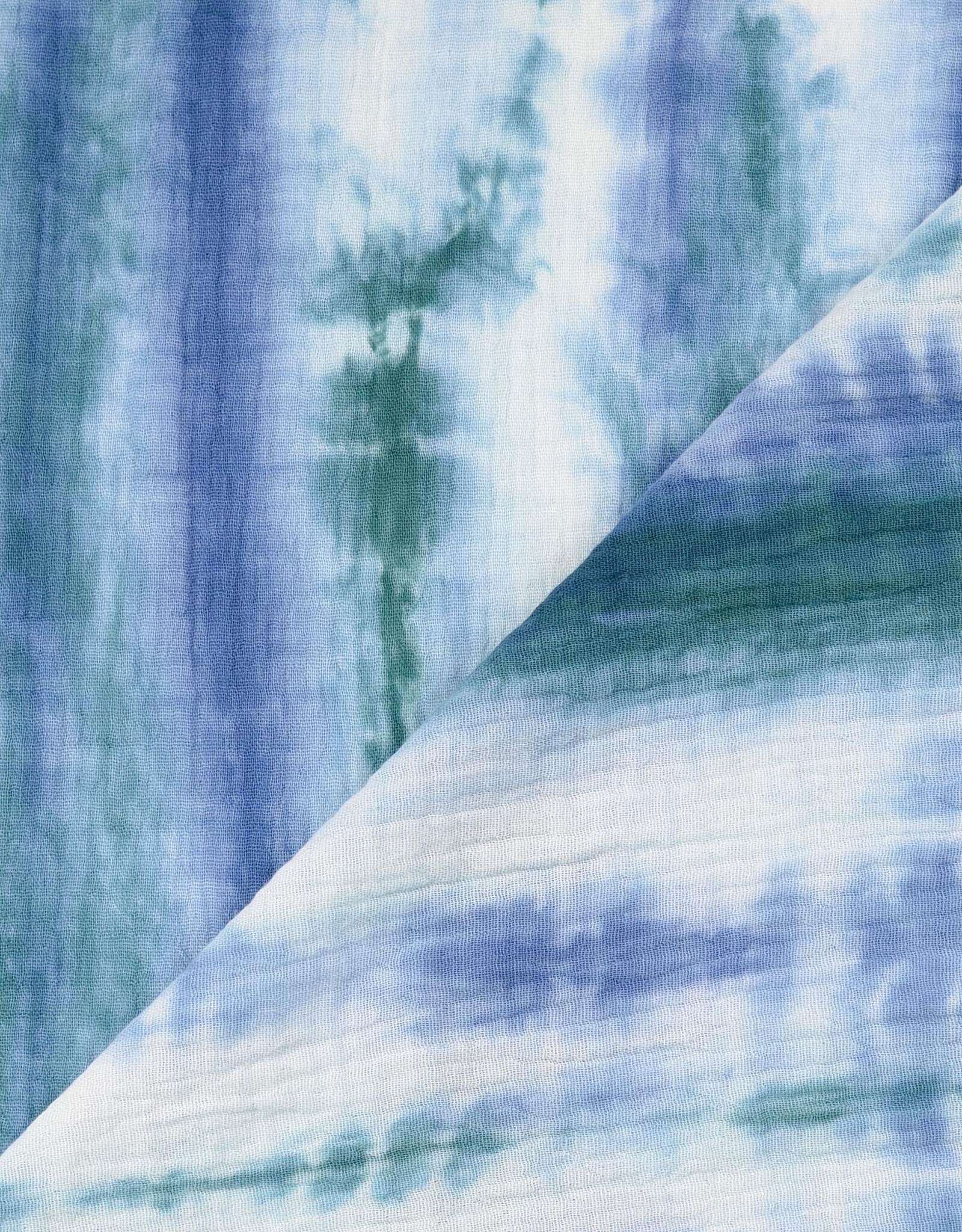 Double Gauze - Batik Blauw
