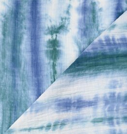 Double Gauze - Batik Blauw
