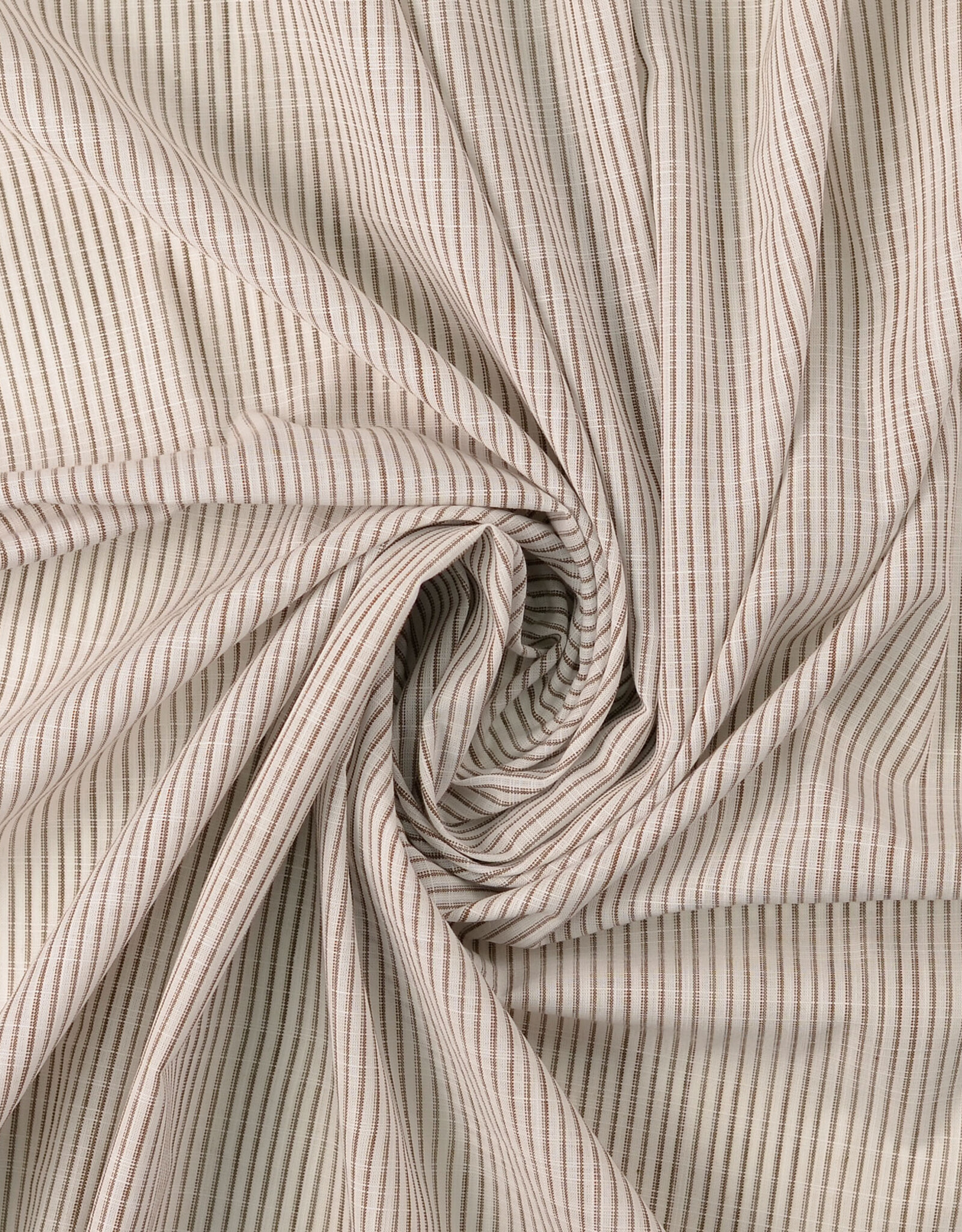 Fijne katoen - Fine stripes - Brown