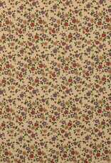 Katoen jacquard - Nude & Brick