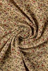 Katoen jacquard - Nude & Brick