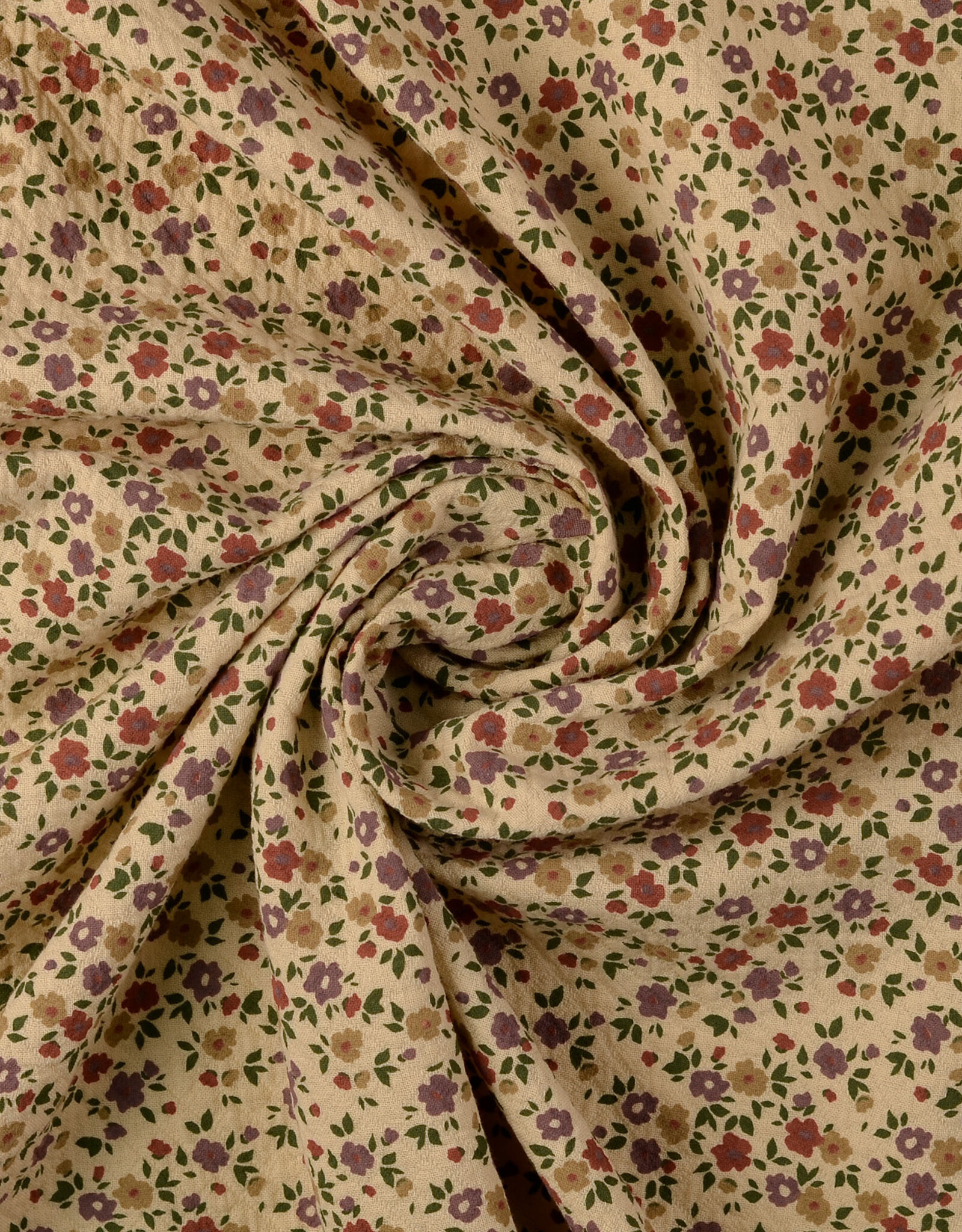 Katoen jacquard - Nude & Brick