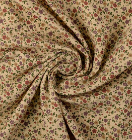 Katoen jacquard - Nude & Brick