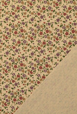 Katoen jacquard - Nude & Brick