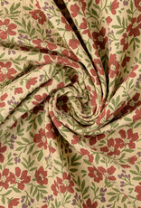 Katoen jacquard - Nude & Brick 2