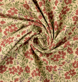 Katoen jacquard - Nude & Brick 2