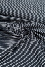 Glitter streepjes tricot - marine