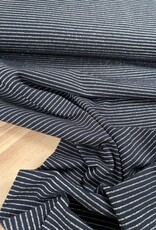 Glitter streepjes tricot - marine