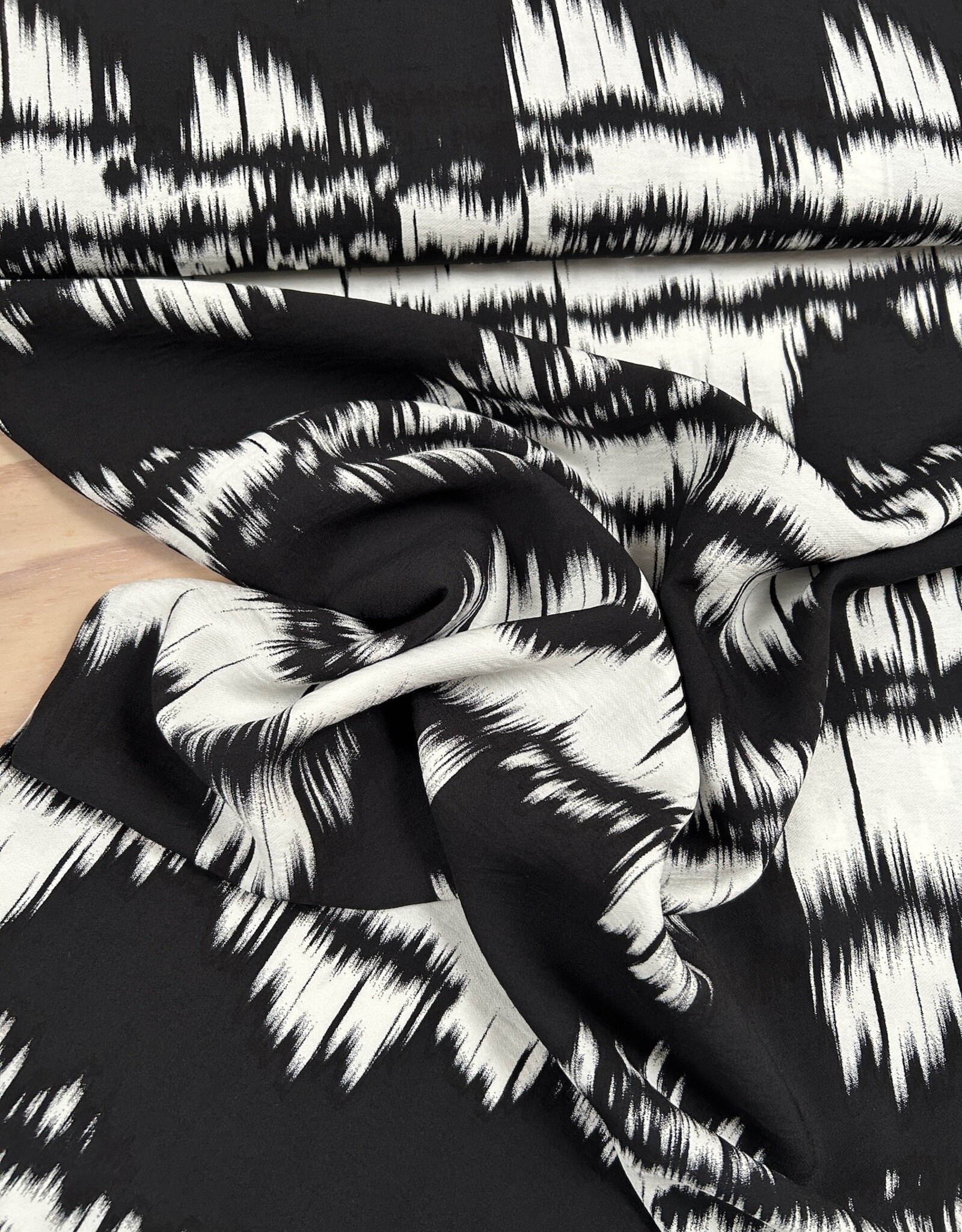 Viscose Crepe - Paint Stipes