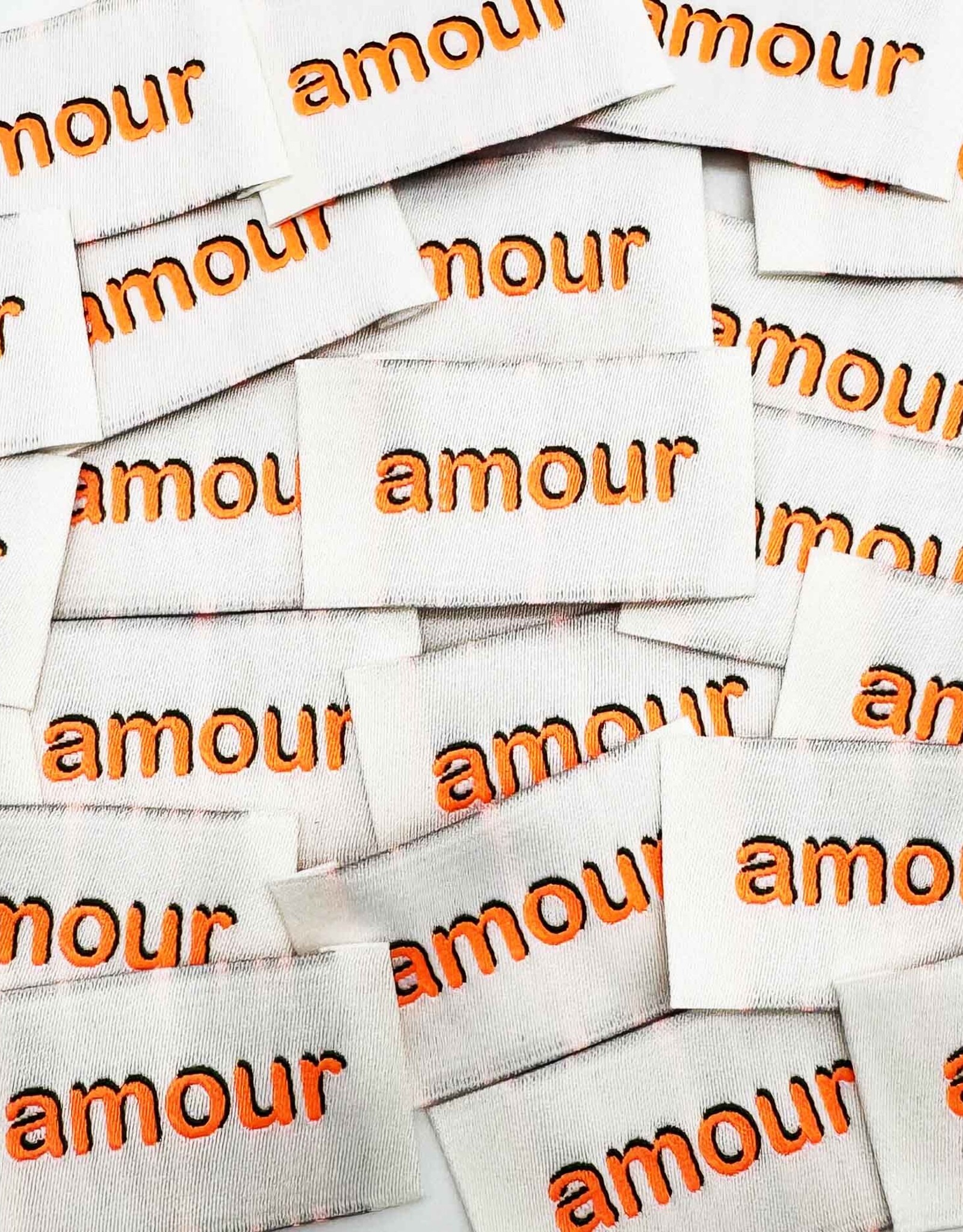 Naailabels - Amour neon