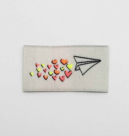 Naailabels - Fly Hearts