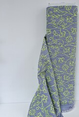 Katoen - Striped - Neon Broderie