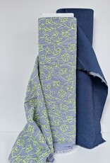 Katoen - Striped - Neon Broderie