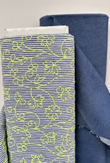 Katoen - Striped - Neon Broderie